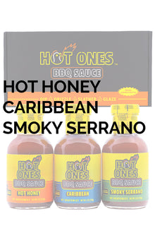 Hot Ones BBQ Trio Pack (Hot Honey / Caribbean / Smoked Serrano) A7
