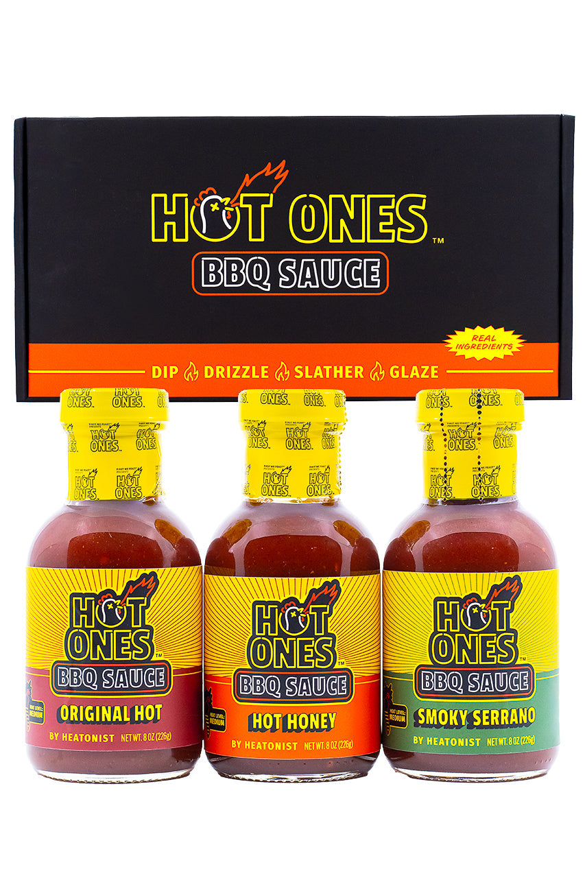 Hot Ones BBQ Trio Pack (Original / Hot Honey / Smoked Serrano) F8