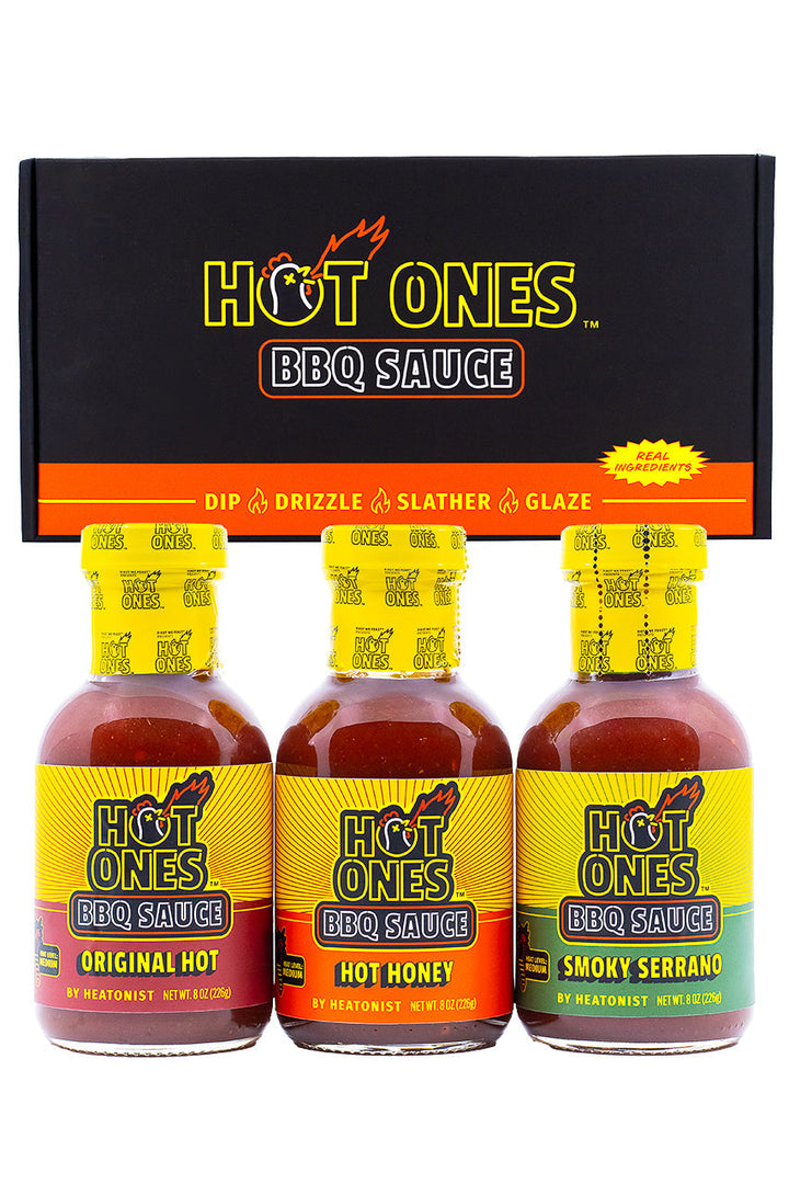 Hot Ones BBQ Trio Pack (Original / Hot Honey / Smoked Serrano) F8