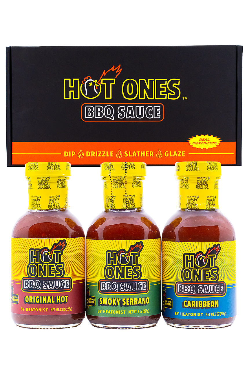 Hot Ones BBQ Trio Pack (Original / Smoked Serrano / Caribbean) X7