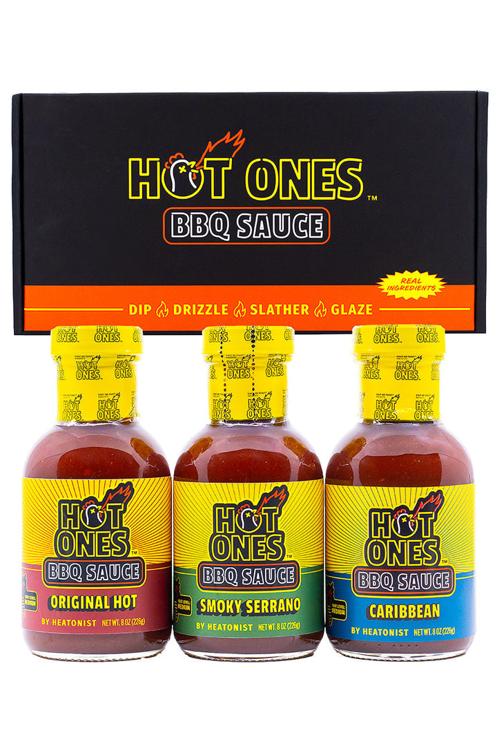 Hot Ones BBQ Trio Pack (Original / Smoked Serrano / Caribbean) X7